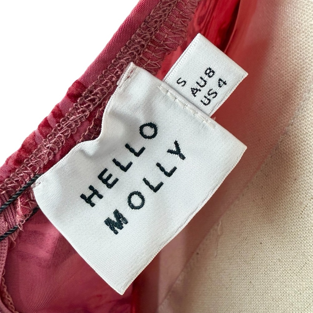 Hello Molly Found Myself Maxi Dress Pink Sz 4 NWT Floral Burnout Velvet - Picture 9 of 12